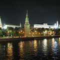 Поздно вечером по ночному городу. Кремль.