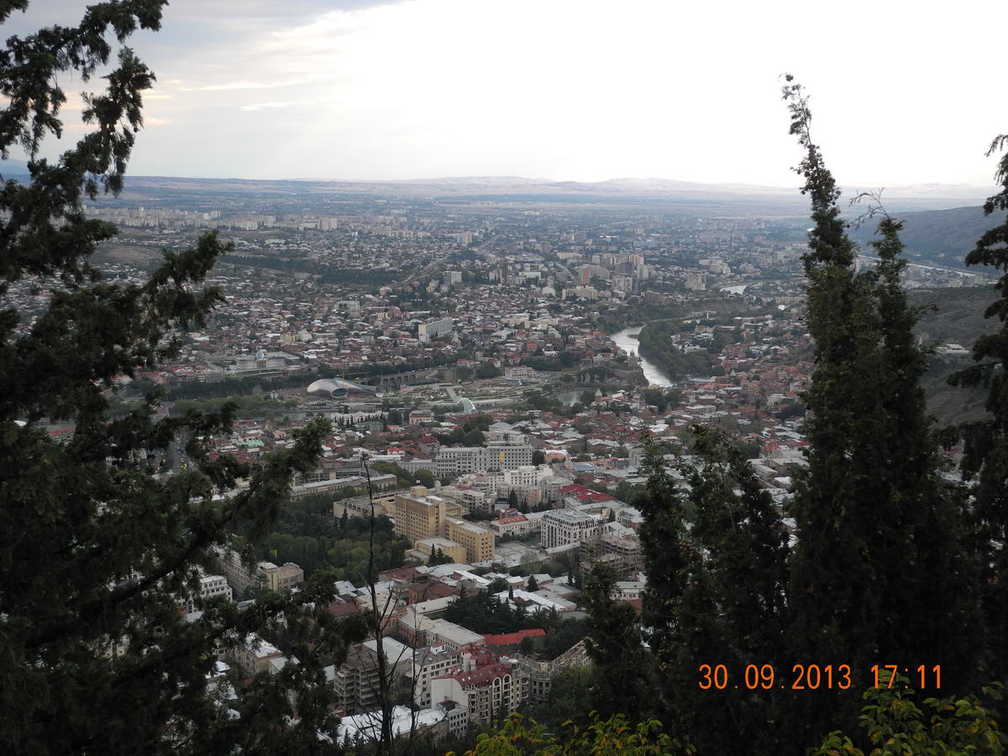 С вершины горы, Тбилиси.